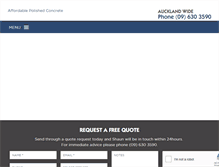 Tablet Screenshot of affordablepolishedconcrete.co.nz